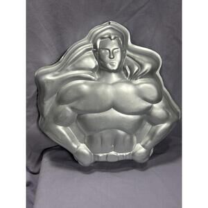 Wilton Super Hero Cake Pan Batman Superman 1977 Vintage Baking Birthdays Party